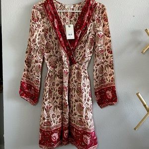 Lucky Brand Floral Boho Midi Dress